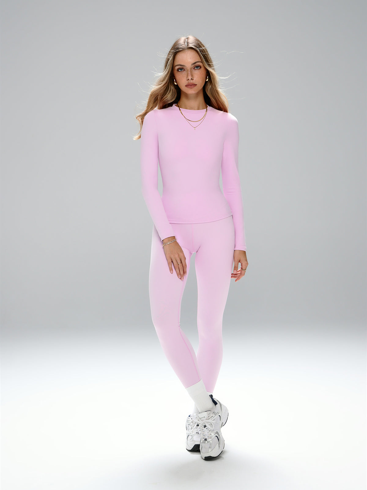 Long Sleeve Slim Top & High Waist Leggings Active Set